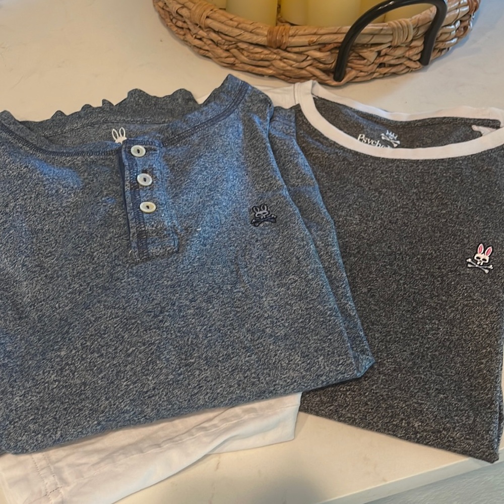 Psycho Bunny L/S crew neck and Henley